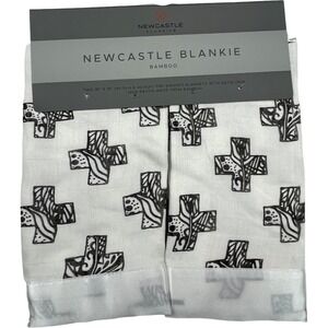 Newcastle Bamboo Baby Nordic Cross Stamp Security Blanket Lovey Set Satin NWT‎